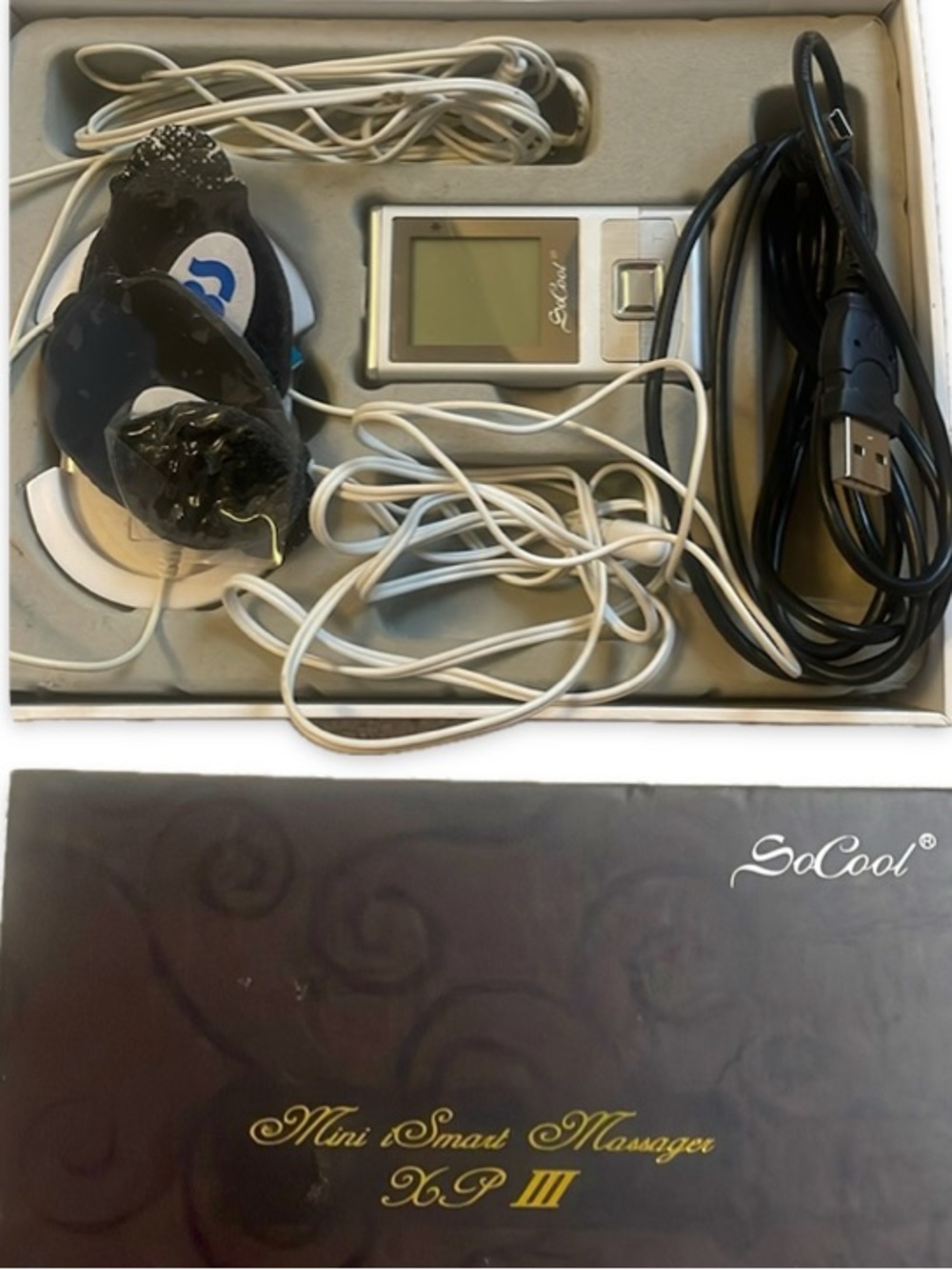 SoCool Diamond Mini iSmart Massager Muscle XP3 TENS Therapy Device Bundle
